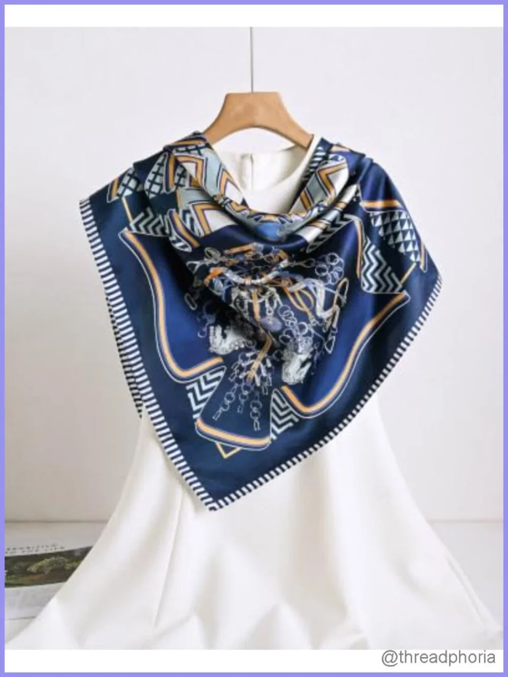 100% Mulberry Silk Large Square Scarf 35x35 Lightweight Headscarf Shawl